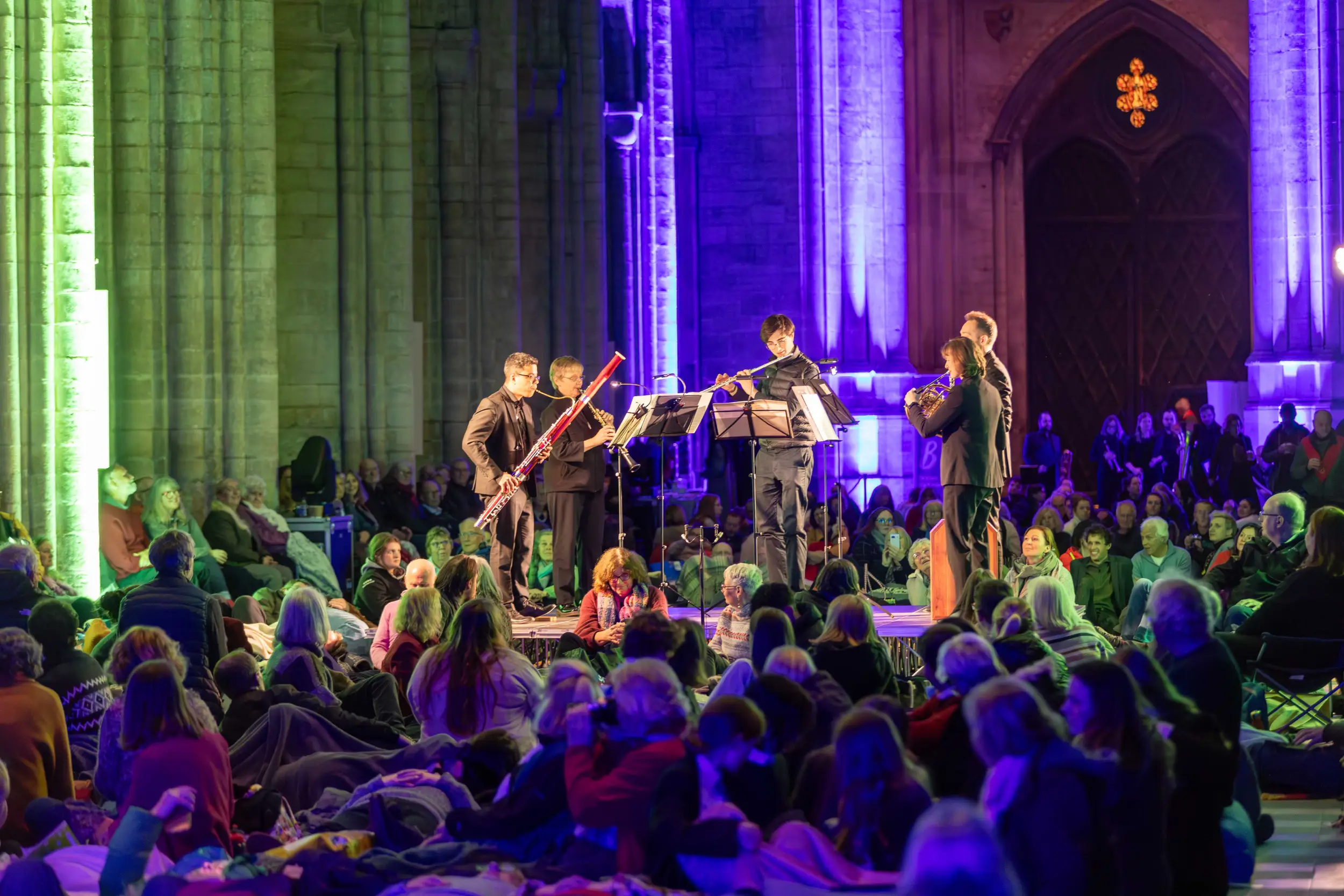 An orchestral performance inside Ely Cathedral